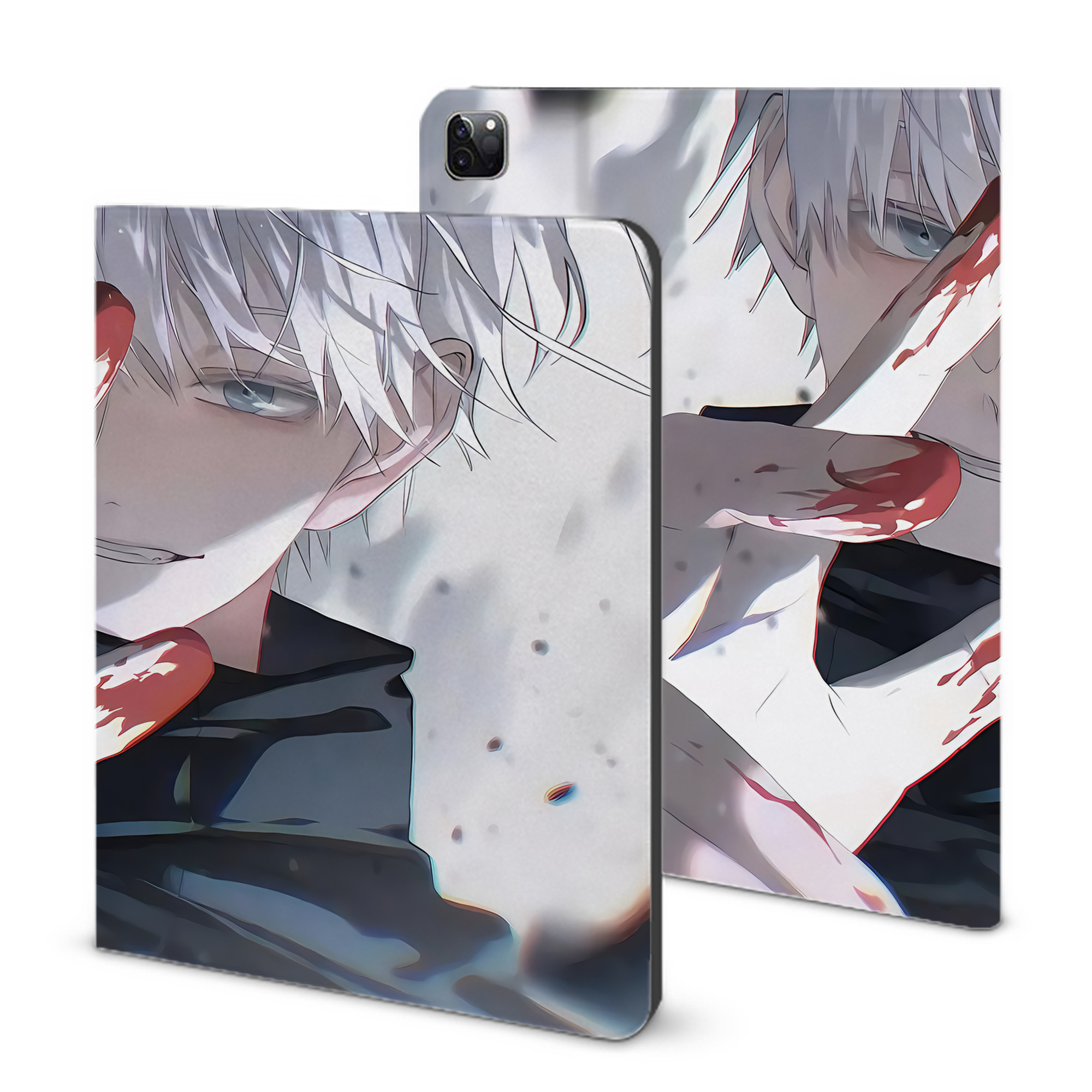 （画像用） 呪術廻戦 Jujutsu Kaisen IPad ケース ブック型 PUレザー TPU 耐衝撃 軽量 薄型 ペン収納なし 全面保護 IPad 各モデル対応